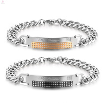 Cheap Silver Relationship Matching Bracelets diseño de pareja